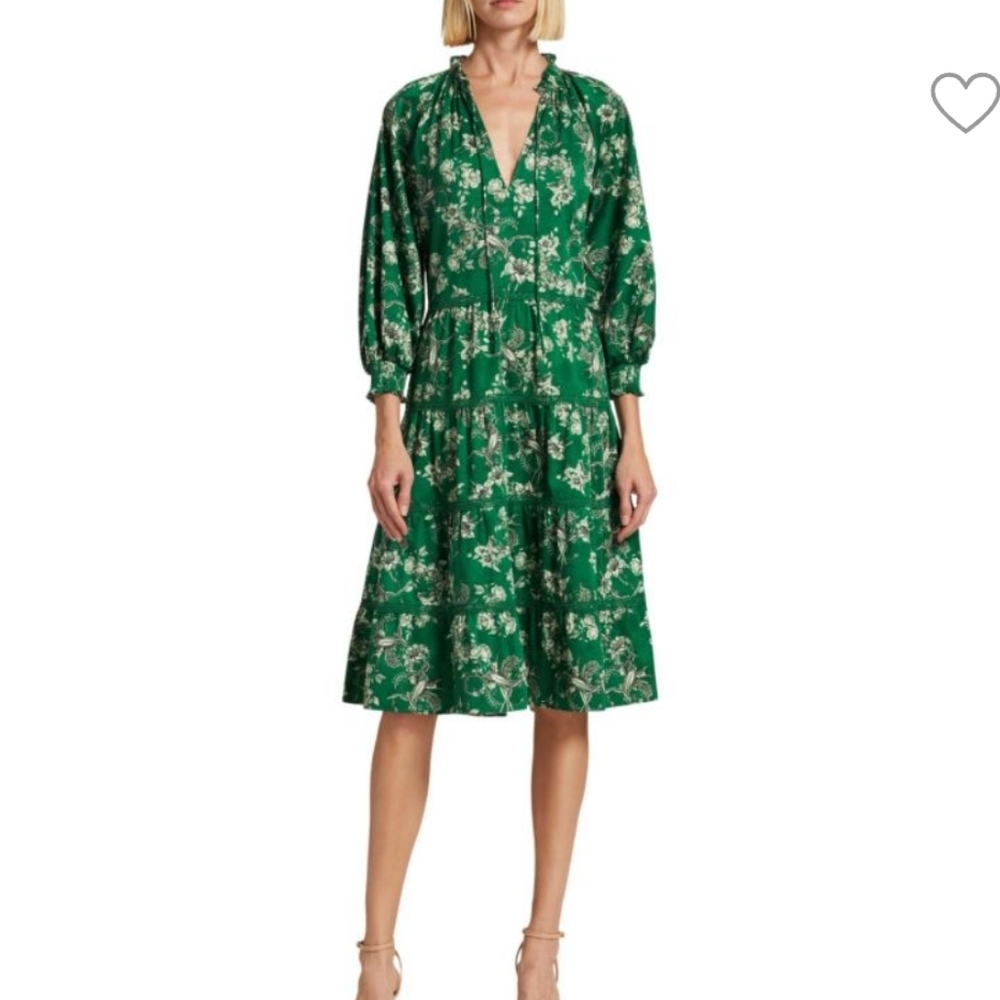 Alice + Olivia Layla Floral Tiered Ruffle Dress Size XS